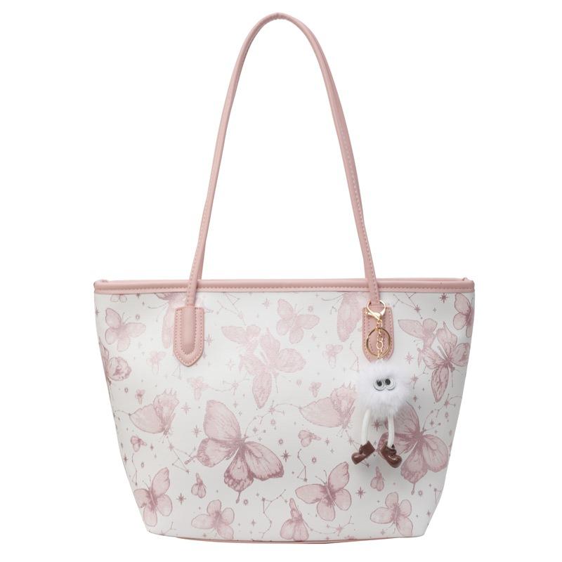 Large Capacity Bag Women's New Fashion Butterfly Commuter Shoulder Bag Casual Tote Bag