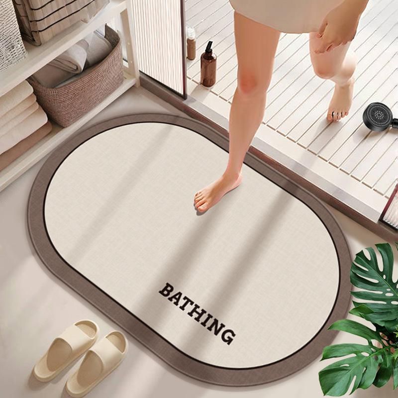 Water-absorbing and Non-slip Bathroom Floor Mat, Diatom Mud Floor Mat At the Door of the Bathroom, Kitchen Entry