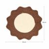 Brown Polyester Braided Placemat -Durable Round Table Mat for Dining