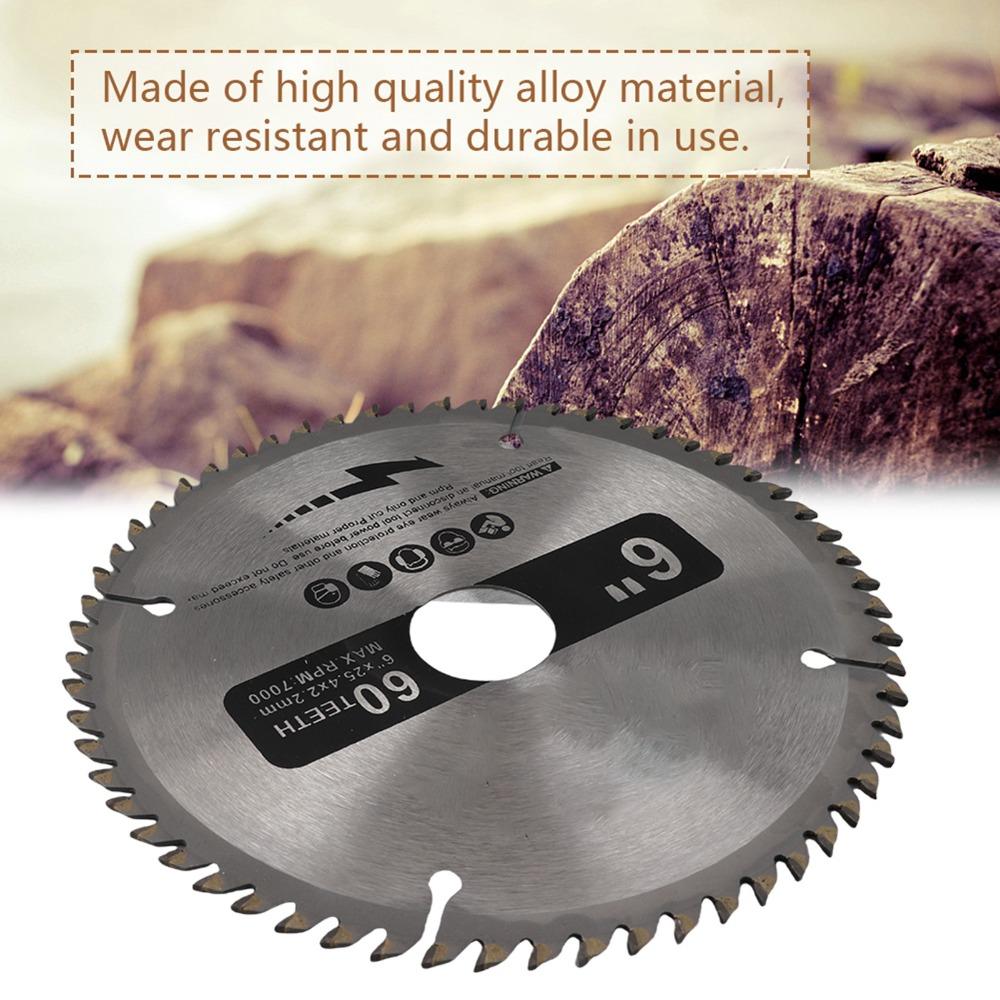 60 Teeth / 60-Tooth Cutting Disc 6 Inch (148mm) Wood Saw Blade Carbide Saw Blade Plastic Cutting