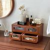 Wooden Desk Organizer with 4 Drawers Vintage Sundry Stationery Jewelry Storage Box for Home Office Tabletop Organizer