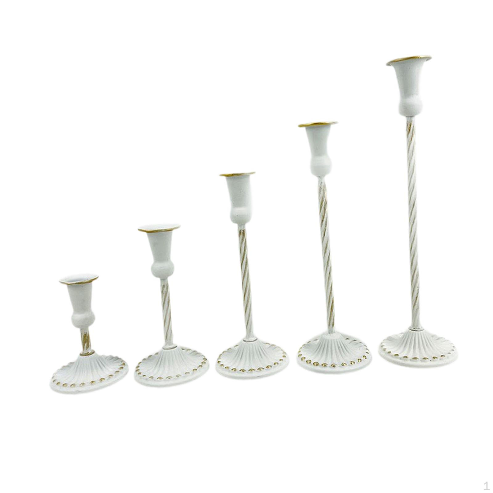 

5 Pieces Pillar Candle Holder ,Decorative Stand ,Vintage for Wedding,