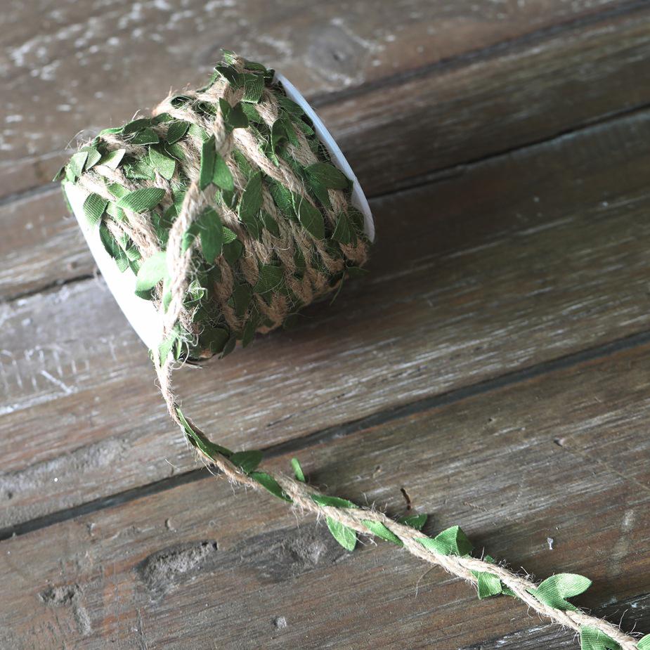 Trending Artificial Green Vine & Hemp Rope Leaf Decoration for DIY