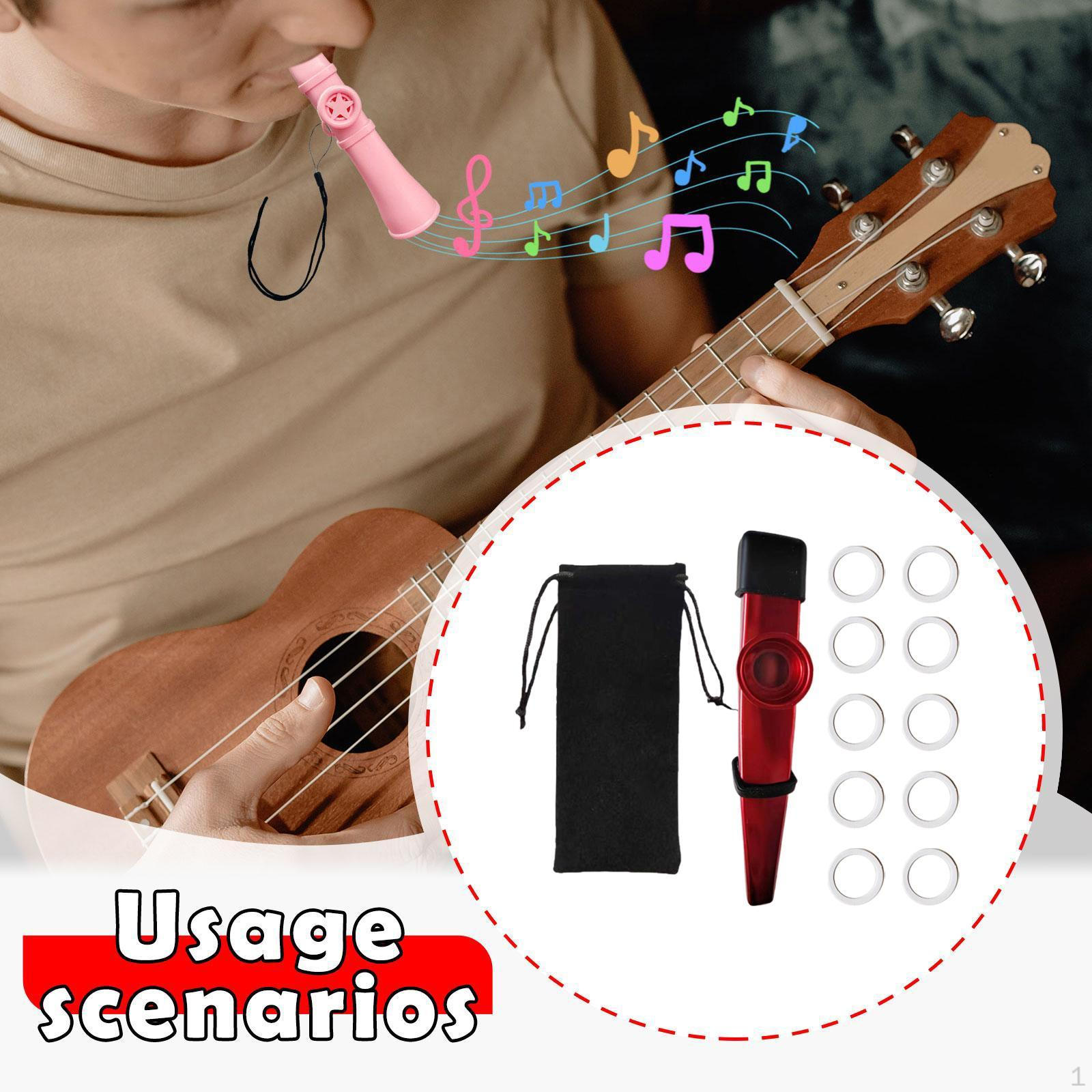 

Kids Kazoo Flute Mouthpiece Dustcover Development Sense Diaphragms Musical Instrument