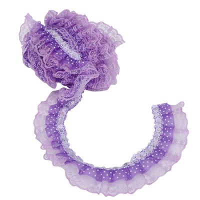 5 iarde multicolore 45 mm stampa pois plissettato pizzo nastro maglia cucito paillettes ricamato fai da te
