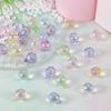 Cheriswelry 36Pcs Disco Ball Acrylic Pendants Transparent Faceted Ball Charm Ornament 21mm 6 Colors for Earring Bracelet Hair Accessory Jewelry