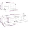 VidaXL TV Stands, 3 Pcs White Solid Pine Wood