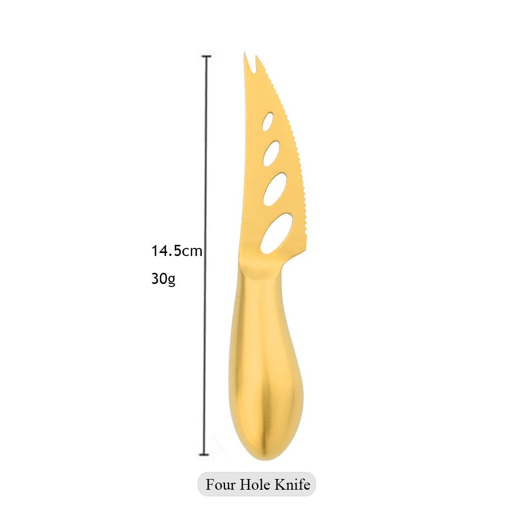Pečicí nástroje Matný 1ks Zlatý Nůž na sýr v retro stylu Multifunkční nerezové sýrové příbory Kuchyňské pomůcky