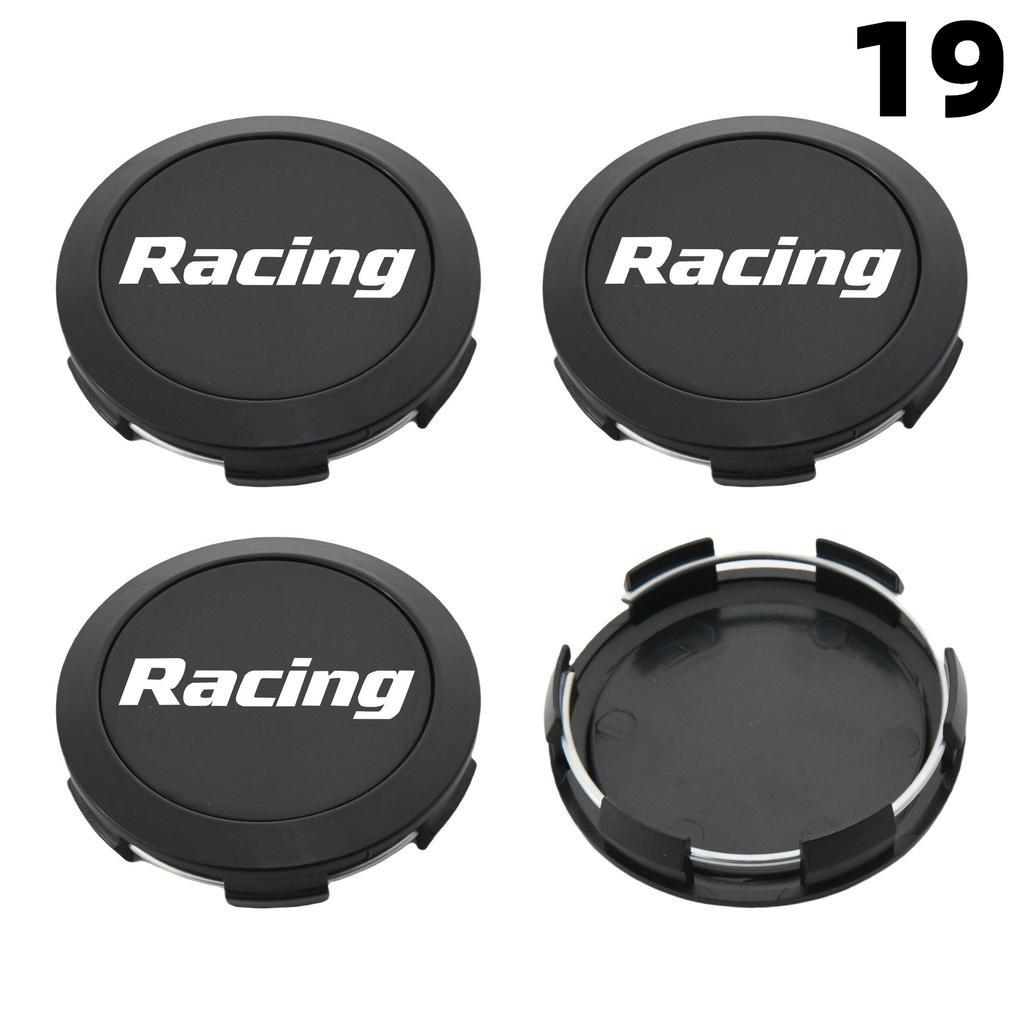 1Set/4PCS 64MM OD / 62MM ID Cap For Rims RACING SPORT Logo Wheel Center Cap Sport Car Wheel Cover Hub Caps