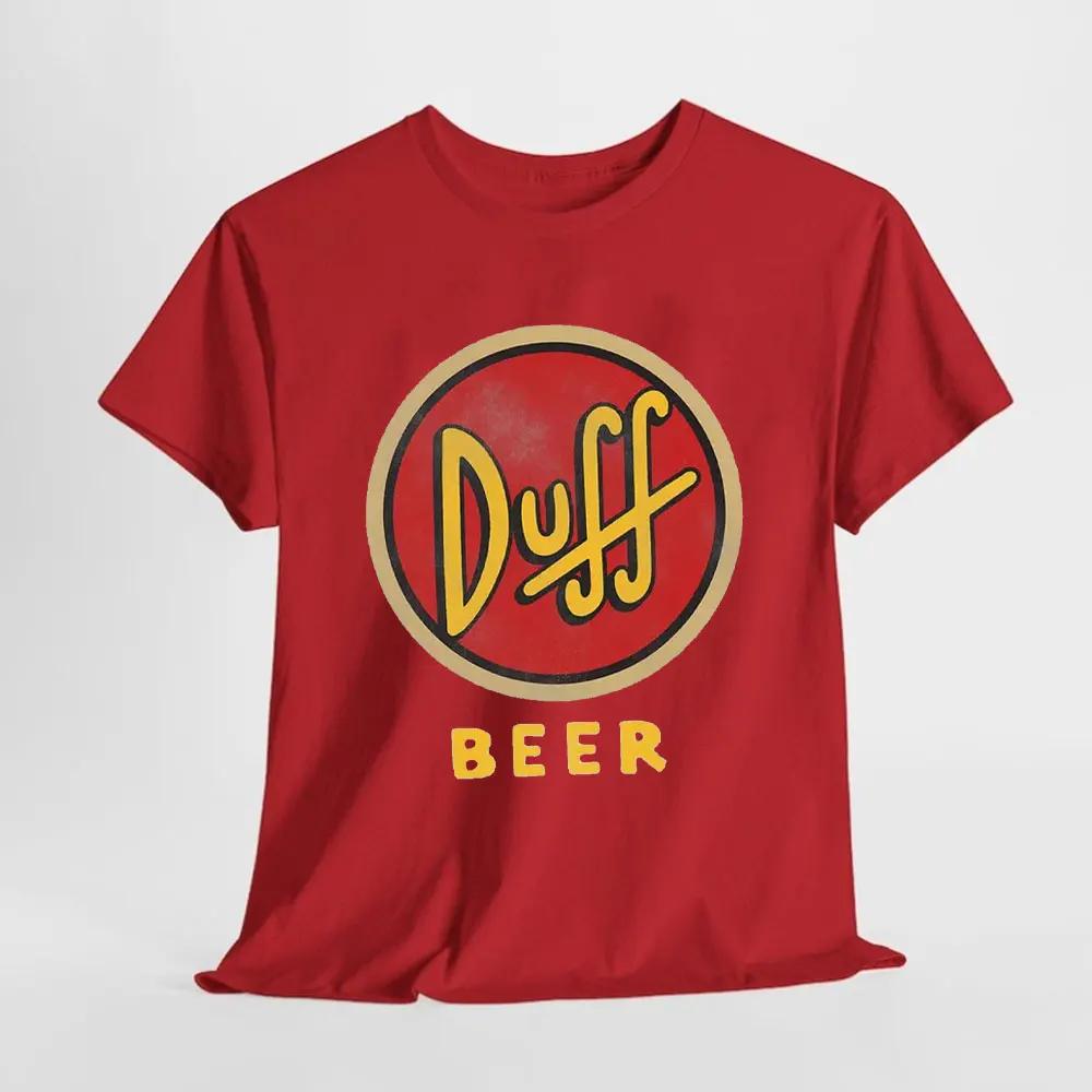 Duff Pivo Unisex Tričko Dárek pro fanouška Moe's Bar Pití Homer Simpson Duffman Oblečení Vtipné TV Show Tričko Vintage Kreslené Zboží bavlna