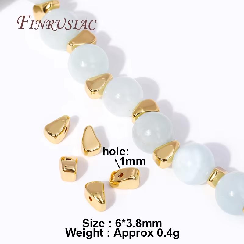 18K Gold Plated Brass Metal Separator Beads,Spacer Beads For Jewelry Making,Handmade Bead DIY Necklace Bracelet Accessories
