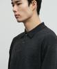 BLANKROOM Polo Knit_Melange Charcoal