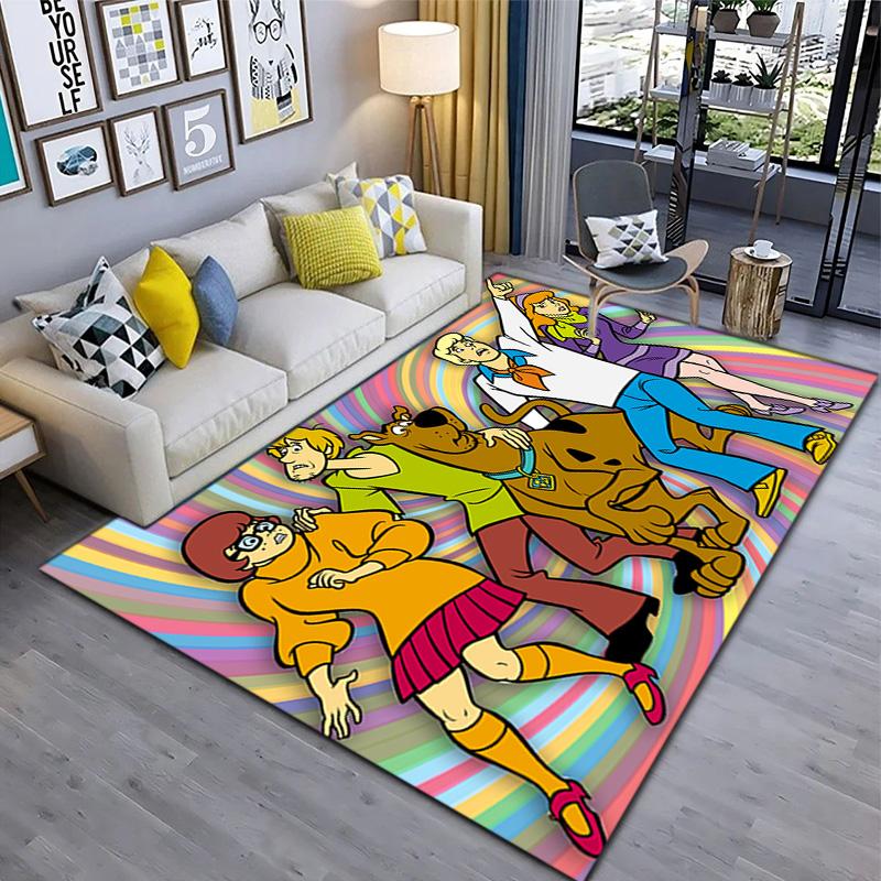 Halloween Cartoon Comedy Adventure Movie Scooby-Doo Carpet Is Suitable for Living Room and Bedroom Doormats Office Balcony Decorative Carpet V6