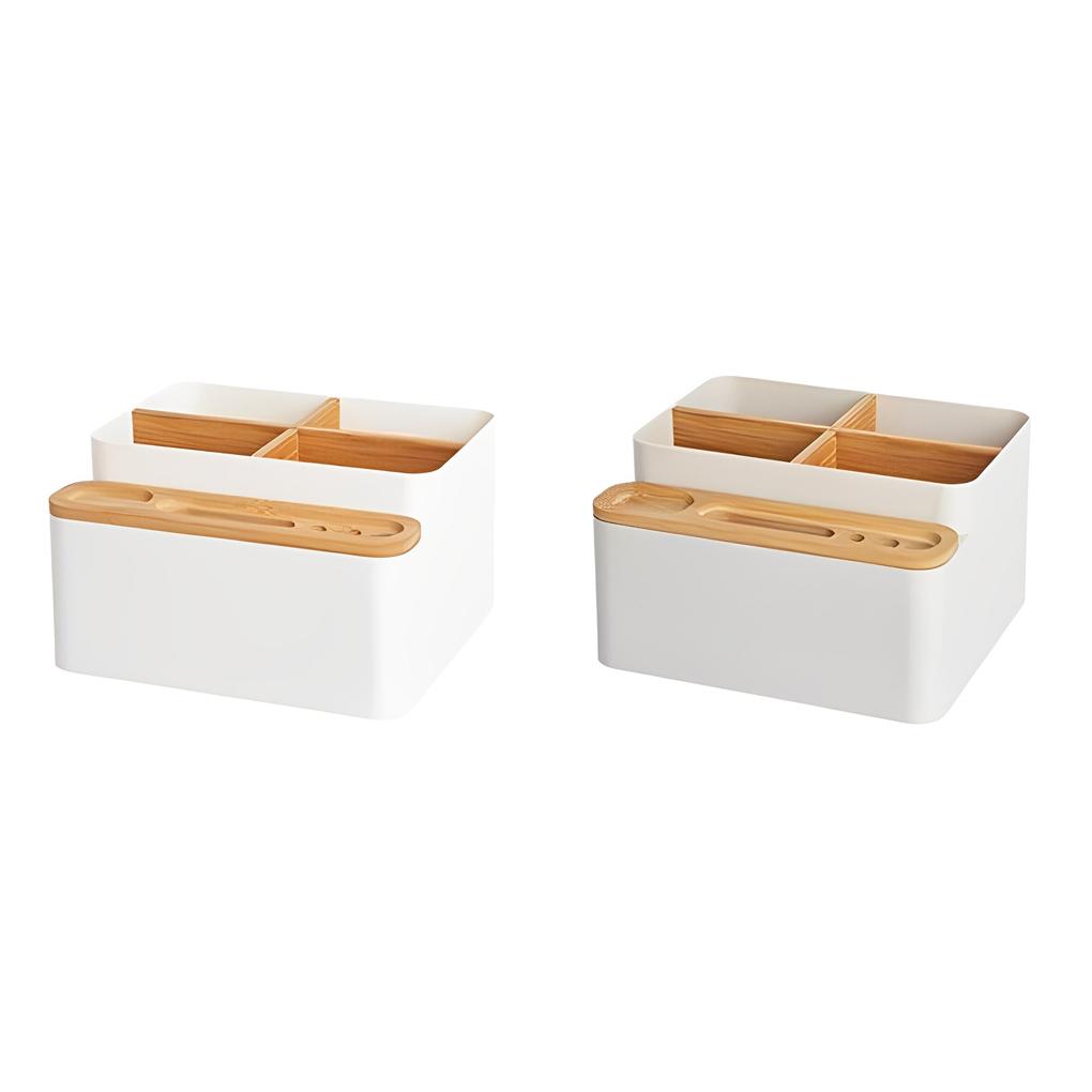 Pen Holder Multi Grid Desktop Replacement ple Style Eyeliner Smart Phone Remote Control Organizer Storage Box
