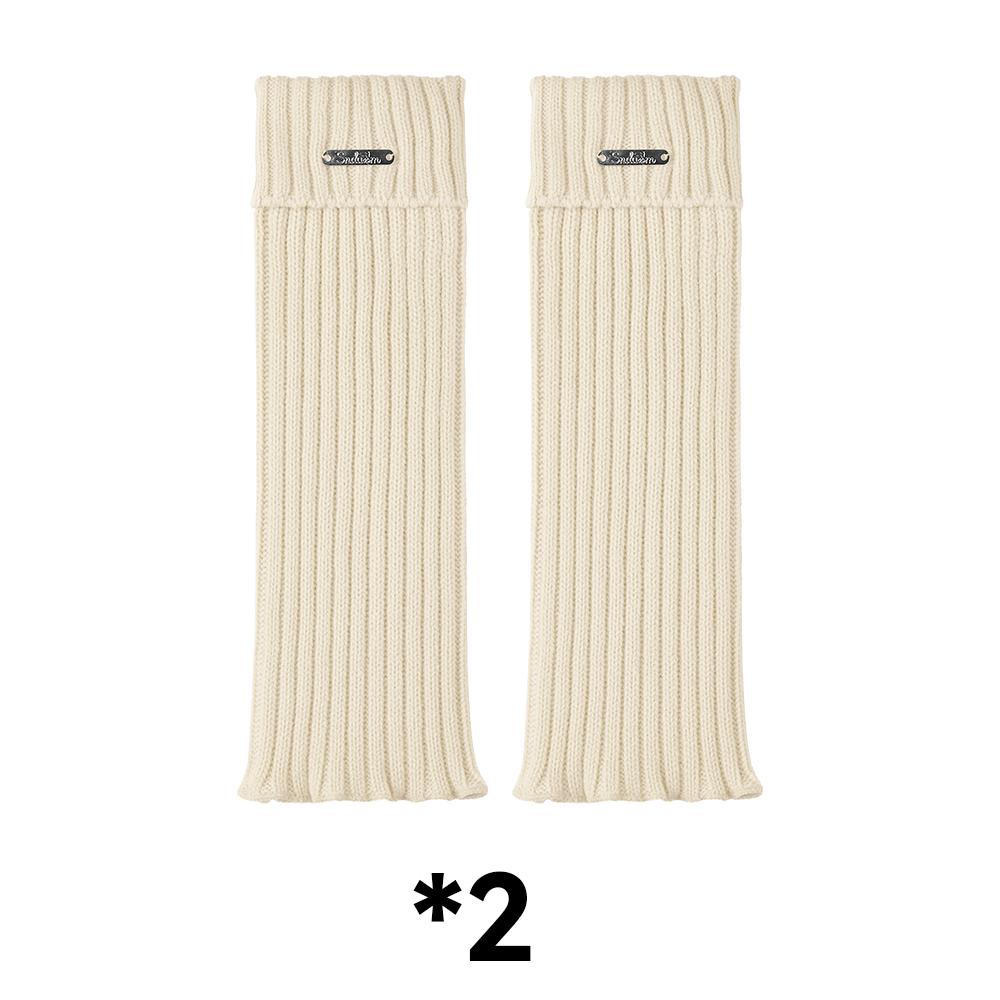 1/2 Paar Trendige Strick-Beinstulpen für Damen Y2K Punk Einfarbig Sockenstulpen Herbst Jk Lolita Beinstulpen Koreanischer Stil