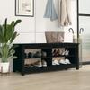 VidaXL Shoe Bench Black 110x38x45.5 Cm Solid Pine Wood813778