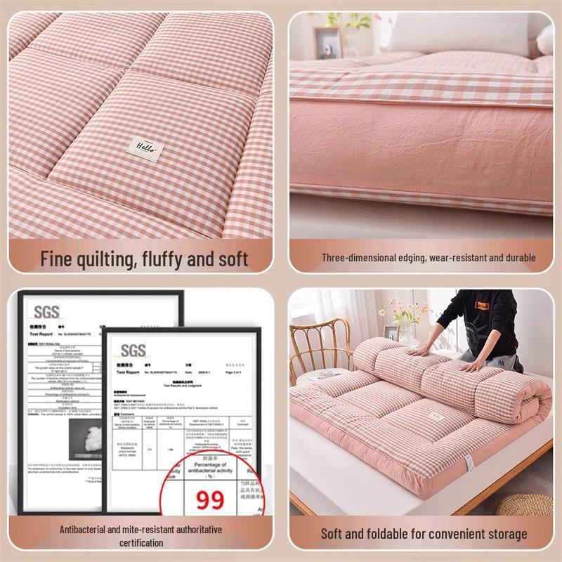 3D Soft Cushion Tatami Mattress Pad for Home, Dorm, or Rentals