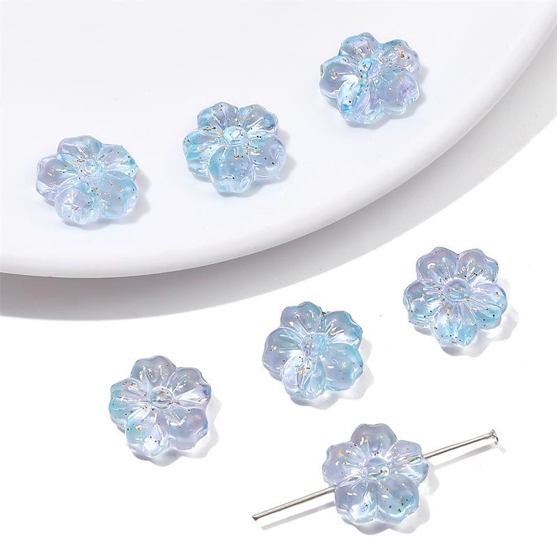 Sticlă Transparentă Gradient Mărgele Floare de Cireș Mărgele de Mână Handmade DIY Mărgele Floare Brățară Accesorii Bijuterii Materiale Mărgele Libere Culoare Minunată