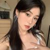Silver Color Bowknot Drop Earrings for Women Girls Korean Hollow Bow Ear Studs