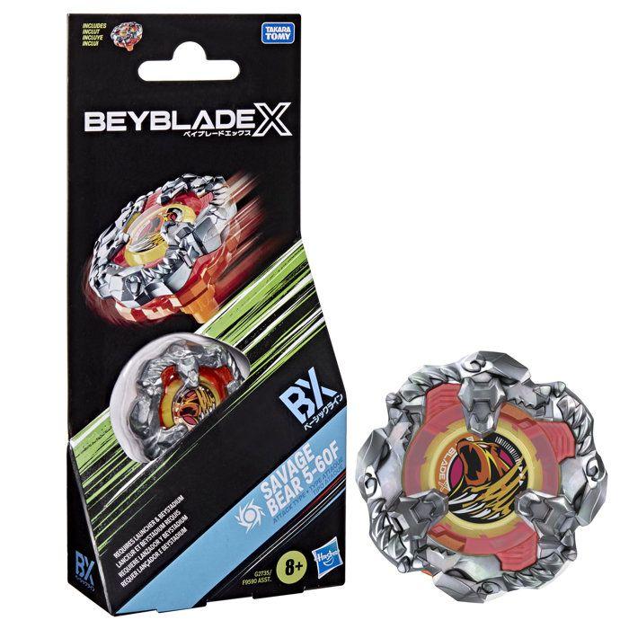 BeyBlade X Booster Pack Savage Bear 5-60F BX with Attack-type Top, Authentic Battle Tops, from 8 Years