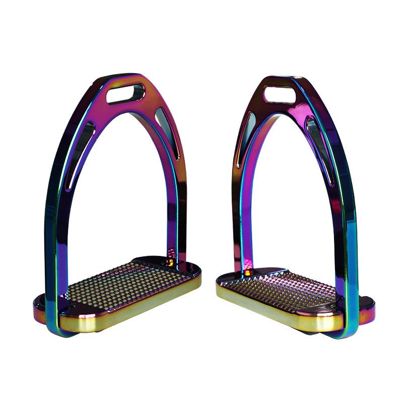 Electroplated Aluminum Stirrups - Adult Size, Multi-Color Default