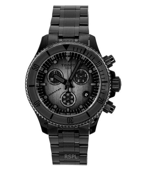 Tissot Seastar 1000 Chronograph Black Stainless Steel Black Dial Quartz Diver's T120.217.33.061.00 300M Men's Watch