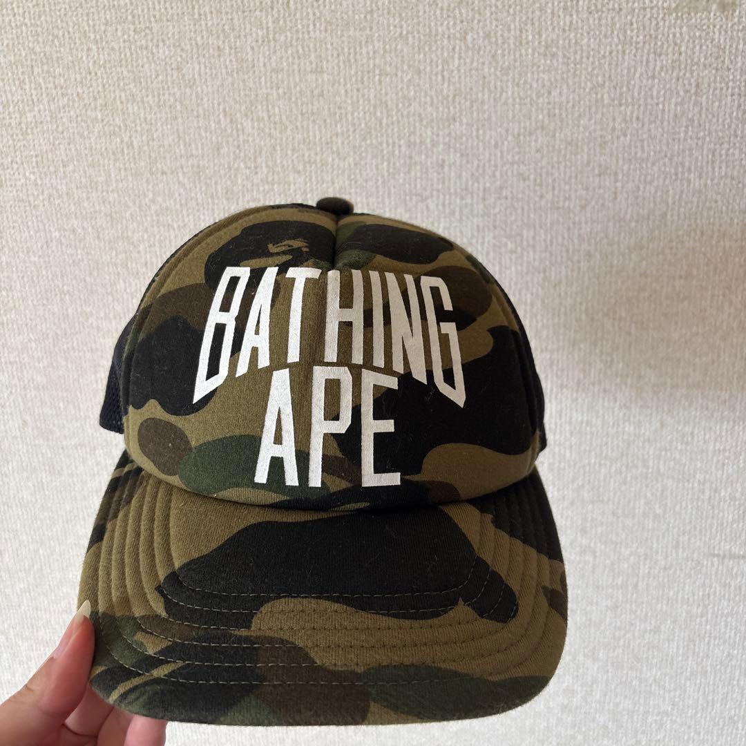 Used A BATHING APE camouflage mesh cap