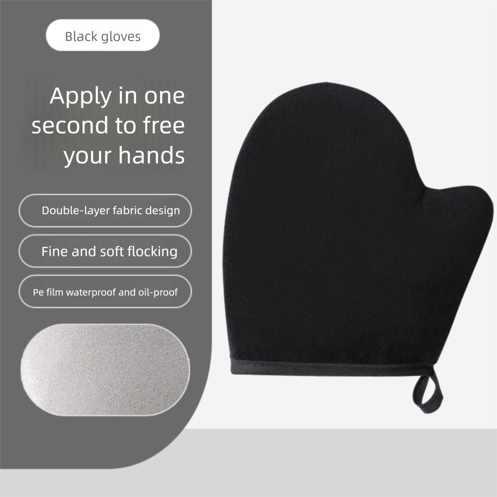 3-In-1 Body Lotion Glove Makeup Applicator Reusable Self-Tanning Mitt Bath Cleaning Tools Double-Sided Prevents Sticky