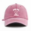 1pc THE BEER Print Washed Baseball Cap for Adults,Minimalist Retro Style Casual Soft Adjustable Dad Hat,Perfect As Gift