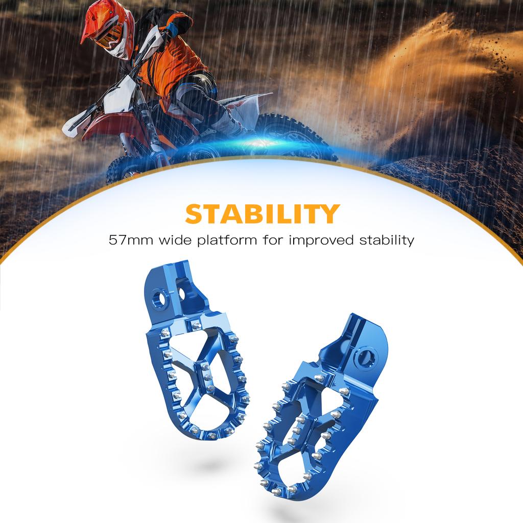 For Husqvarna TE 300 2017-2023 TE 250 FE 125 FE 250 FE 350 FE 450 FE 501 57mm Foot Pegs Footrest TX 300 TC 125 FX FC 2017-2022
