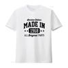 Mens Vintage Made In 1968 Limited Edition Original Parts Round Neck T Shirt White 3X Large Vintage Washed Homme Fashion