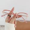 New Cat Eye Glasses Frame Womens Fashion Matte Metal Anti Blue Light Computer Goggles Stylish Eyewear