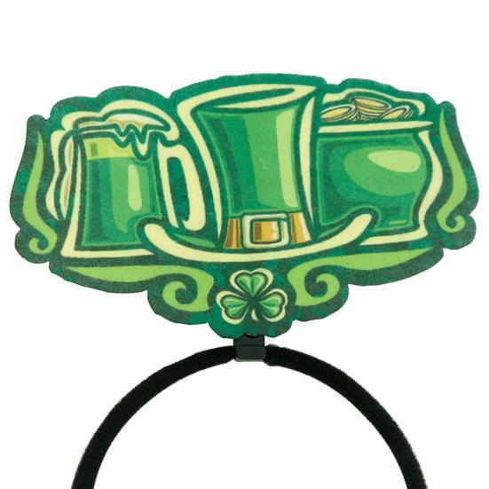 улица. Повязка на голову с трилистником на день Святого Патрика — фото 6