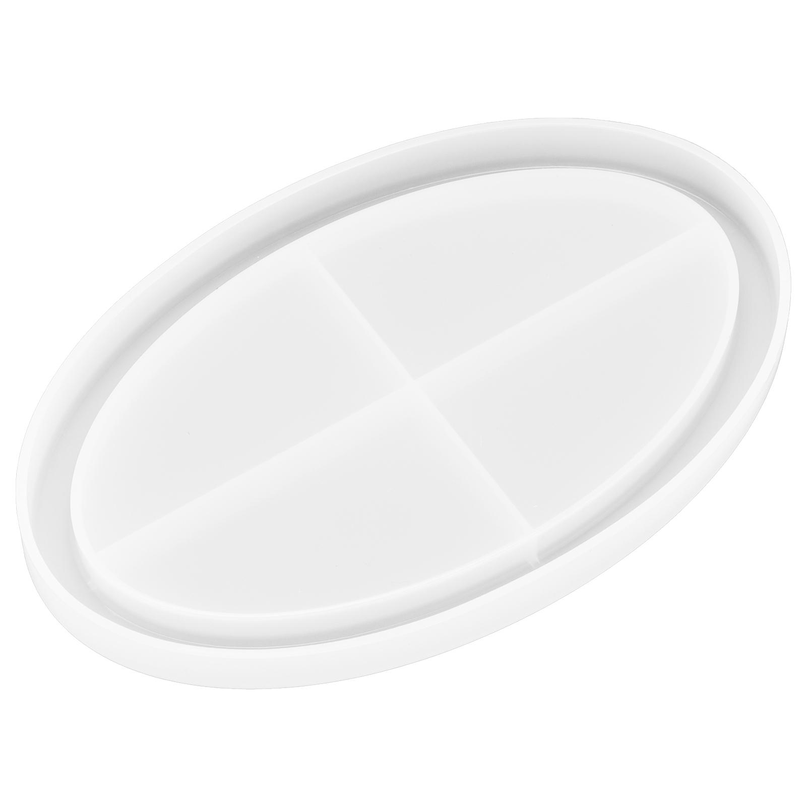 

Форма для литья из эпоксидной смолы, форма для подноса для фруктов, силиконовая декоративная тарелка, форма для DIY, аксессуар Oval Smooth Tray Mould