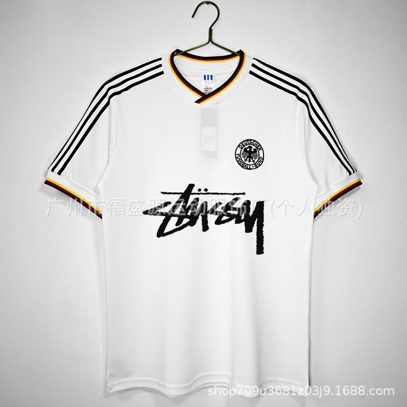 Retro Jersey Brazil Argentina Germany England Portugal Spain Signature Short Sleeved Football