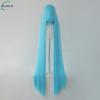 700g Alta Qualità 59" 150cm Lunga Dritta Parrucca Cosplay Con Frangia Biondo Marrone Rosso Verde Blu Resistente al Calore Colori Capelli Parrucche Anime