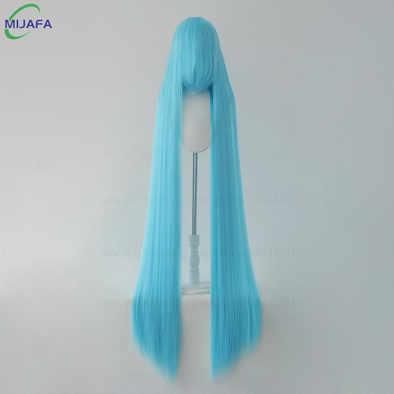 700g Alta Qualità 59" 150cm Lunga Dritta Parrucca Cosplay Con Frangia Biondo Marrone Rosso Verde Blu Resistente al Calore Colori Capelli Parrucche Anime