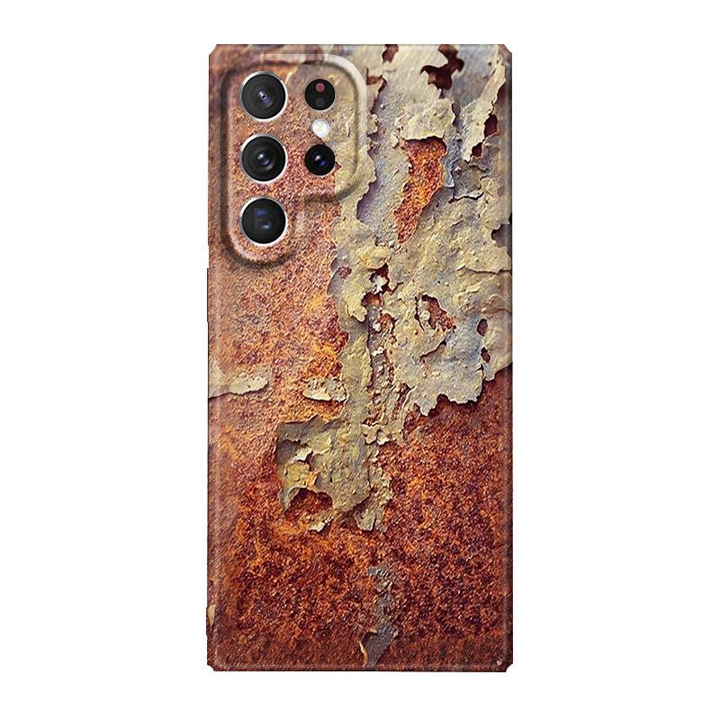 Industrial Wind Rust Old Isn't Retro Mottled Rust Mobile Phone Case Samsung S25Plus Film Case Anti-drop Light and Thin