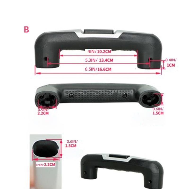 Mâner practic din plastic pentru valiza de schimb pentru bagaje medii, instalare ușoară, prindere confortabilă, mâner negru de transport