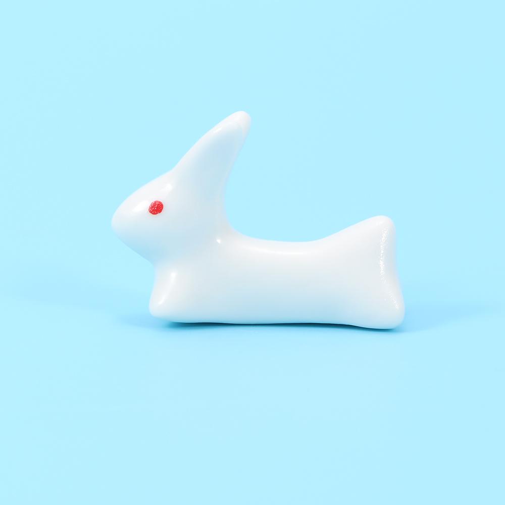 Home Decoration Flatware Porcelain Rest Fork Spoon Chopsticks Chopsticks 2Pcs Rack Ceramic Rabbit