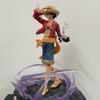 New 41CM One Piece GK Three Forces Hot Blooded Road Flying Cannot Shine Scene Statue Ornament Handmade Model Box Set