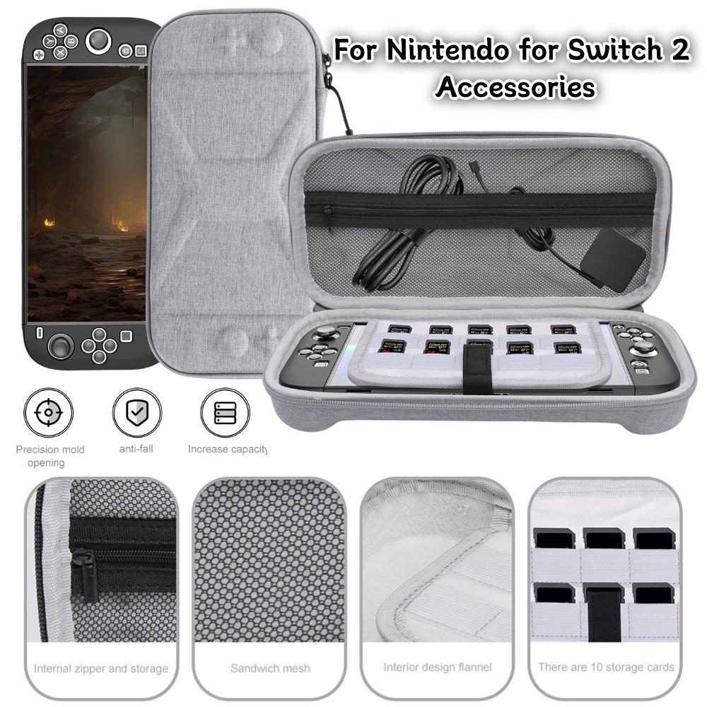 Shockproof EVA Carrying Case for Nintendo for Switch 2 Portable Storage Bag Protective Travel Case Storage Case Accessories