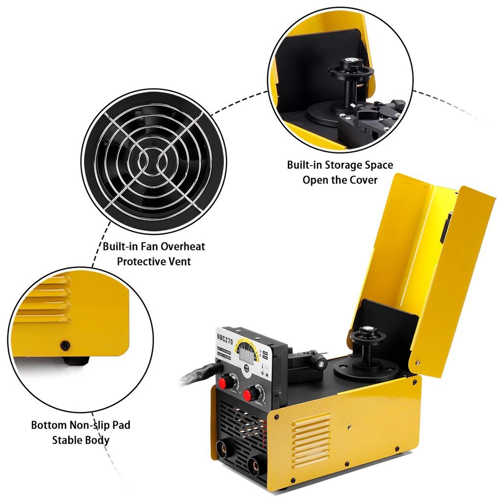 3 in 1  Mig Welding Machine Semi-Automatic Inverter Tig Argon Arc Gas-Less Mig Welder Synergy MIG ARC TIG Welder 31.5*15.5*23cm
