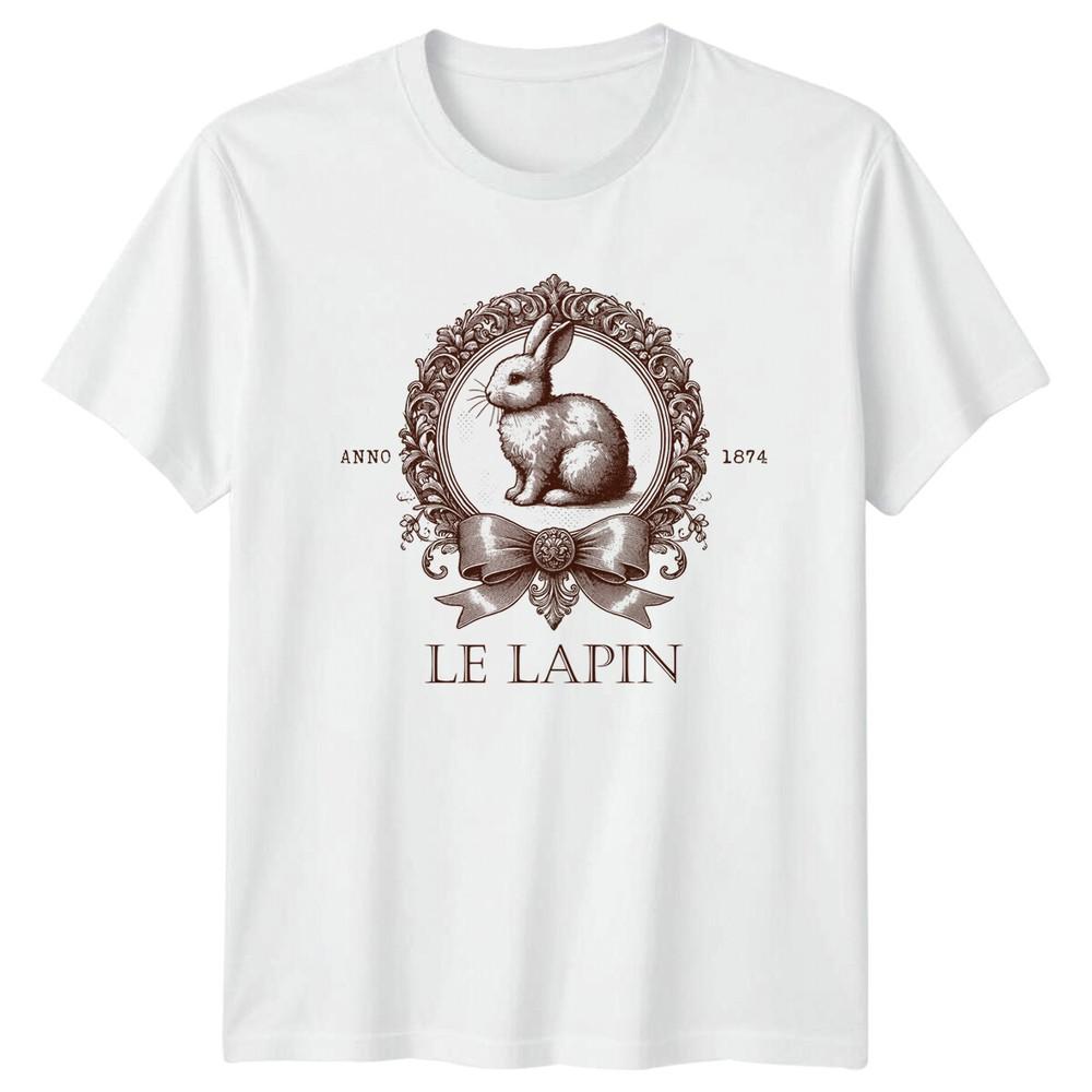 Le Lapin Vintage Rabbit Easter TShirt Retro Bunny Graphic Tee S