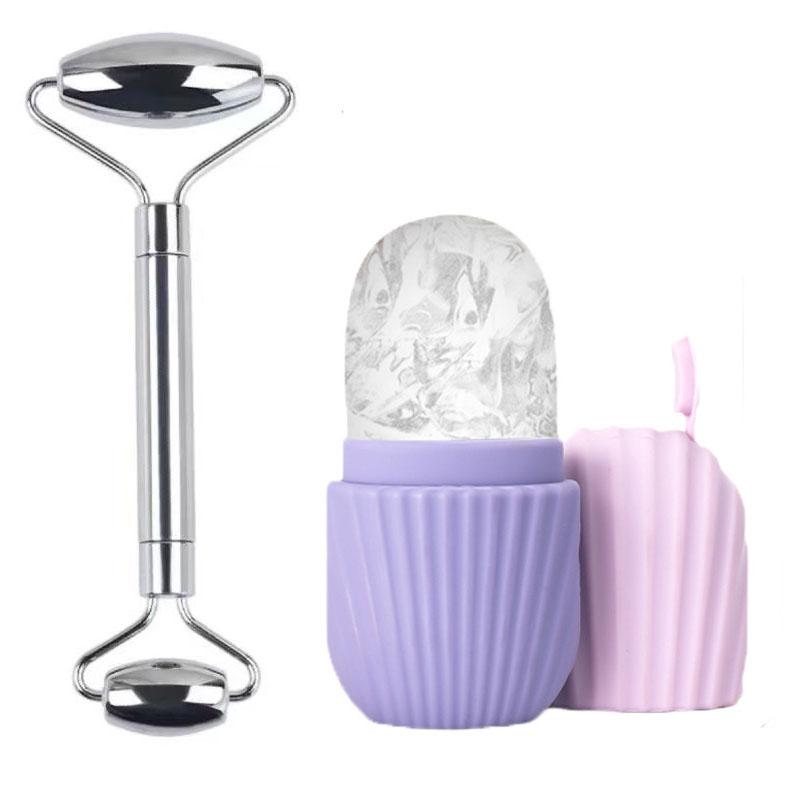 2Pcs  Ice Roller Set Face Massage RollerIce Face Roller Facial Skincare Lifting Contouring Facial Cleansing Skin Care Tools