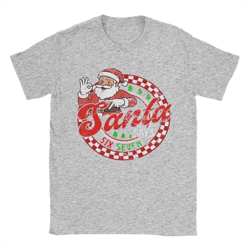 Dabbing Christmas Santa Says 67 T-Shirt Summer 100 Cotton T Shirts For Couple Leisure Casual Short Sleeve Funny Clothing