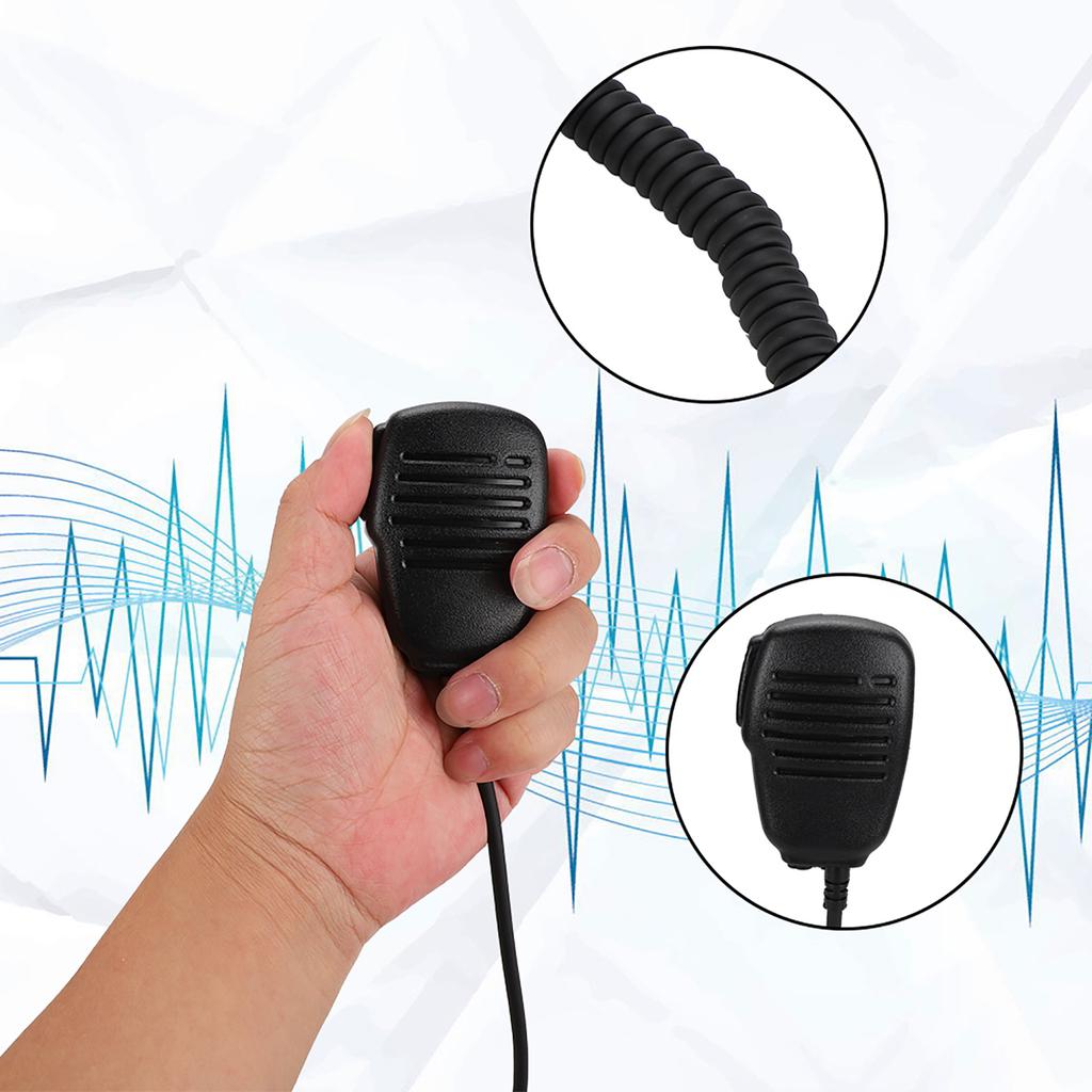 Waterproof PTT Handheld Microphone Speaker Mic Fit for Yaesu Vertex VX‑6R VX‑7R