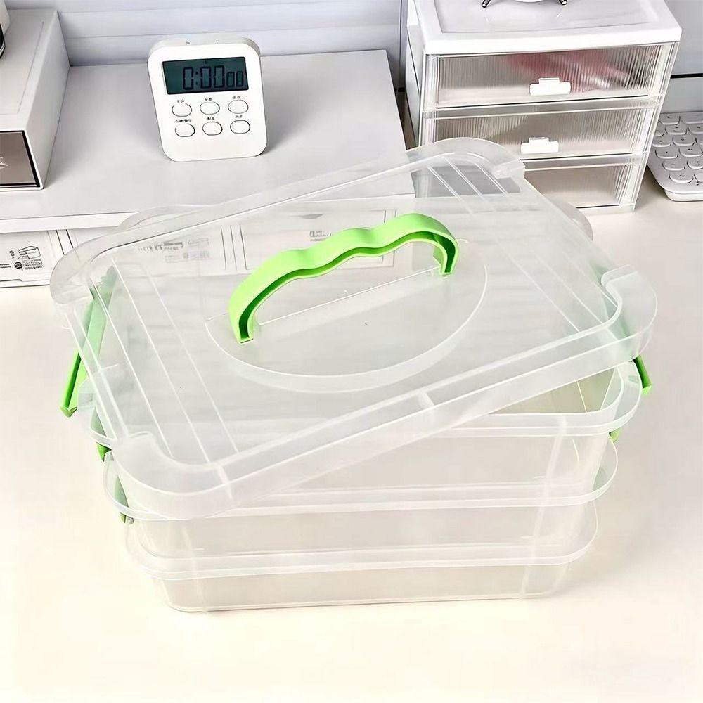 Tragbare Aufbewahrungsbox Transparenter Behälter Baustein Federmäppchen Schmuckkästchen