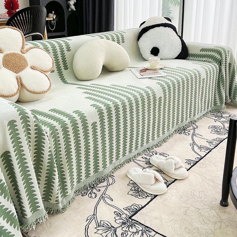 Wenxu Chenille Sofa Cover New Cushion Cover Blanket Four Seasons Anti-Cat Scratch All-Inclusive Universal Cover