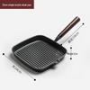 24cm Striped Steak Frying Pan with Wooden Handle